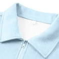 thumbnail image 4 of Teissuly Men's Casual Pullover Top With Suede Solid Color Loose Fitting Men's Long Sleeved Lapel Top/shirt, 4 of 6