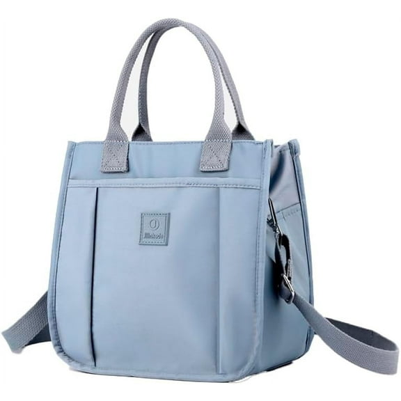 Small Tote Bag with Zipper Tote Bag for Women Nylon Satchel Hobo Bag Messenger Bag