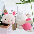 thumbnail image 5 of Plush Rabbit Stuffed Bunny 11.8 Inch Soft Velveteen Texture Huggable Easter Gift for Girls, 5 of 5