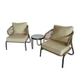 thumbnail image 3 of ALEKO Woven Rope 3-Piece Indoor/Outdoor Patio Chat Sofa Set, 3 of 7