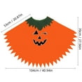 thumbnail image 4 of Kilaqueen 3 PCS Halloween Pumpkin Costume for Women/Girl, Glow in the Dark Pumpkin Poncho with Headband & Candy Bag, Adults/Kids Pumpkin Cape Halloween Outfit Family Matching Halloween Poncho Set, 4 of 6
