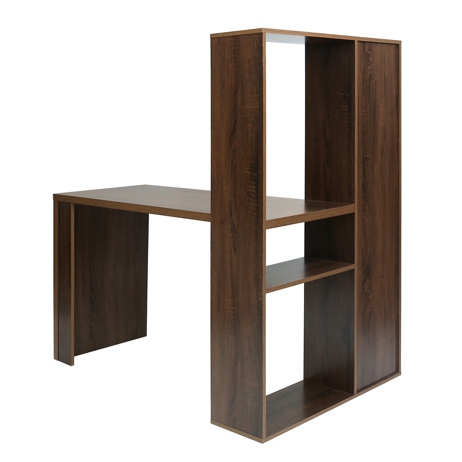 Kepooman Computer Desk with Bookshelf, 47 Inches Home Office Desk with Upper Storage Shelves for Study Writing/Workstation, Brown Kepooman Computer Desk with Bookshelf, 47 Inches Home Office Desk with Upper Storage Shelves for Study Writing/Workstation, Brown