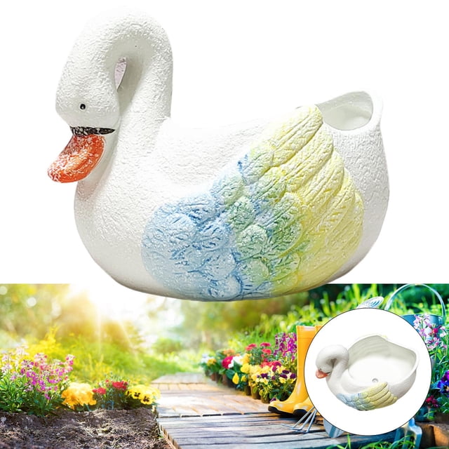 Maceta de cerámica de del cisne para la decoración de Tipo C Cola Macetas