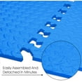 thumbnail image 4 of Yes4All 6 pcs Interlocking Exercise Foam Mats, Cover 24 sqft, 3/8 inch, Blue Color, 4 of 8
