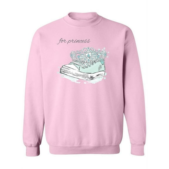 Princess Shoes With Tiara.  Sweatshirt Women -Image by Shutterstock, Female Small