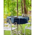 thumbnail image 3 of Fsddascl Navy Blue Ombre Marble Outdoor Tablecloth - 60 Inch Round Dining Table Cover, Modern Abstract Ink Painting Waterproof Outdoor Table Cloth with Umbrella Hole & Zipper for Picnic/Patio/Party, 3 of 7