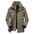 thumbnail image 2 of Chaqueta de esquí impermeable de montaña para hombre Cortavientos de lluvia a prueba Chaqueta de para proteger de nieve con capucha cálida de - , 2XL, 2 of 7