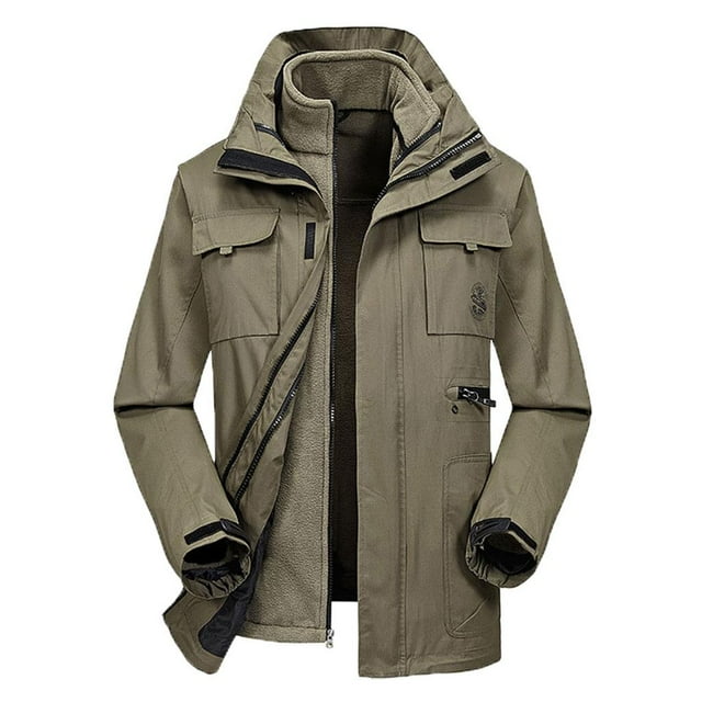 Chaqueta de snowboard y esquí para hombre 3 en 1, impermeable, resistente al viento y cálida. 2xl