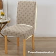 thumbnail image 4 of Dining Room Chair Covers, Super Fit Stretch Cat Scratch Protection Jacquard Fabric Removable Washable Dining Chair Slipcover Seat Cover for Home, Kitchen, Hotel, Banquet (Beige), 4 of 5