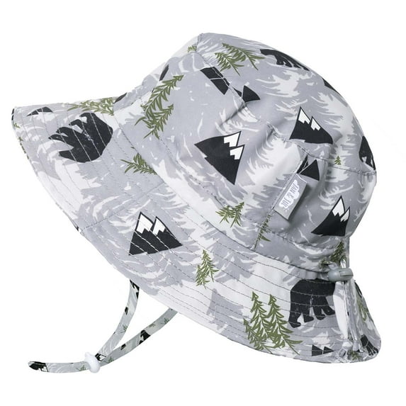 Jan & Jul Aqua-Dry Swim Sun-Hat for Toddler Boy, Adjustable Strap, Foldable (L: 2-5 years, Bears)