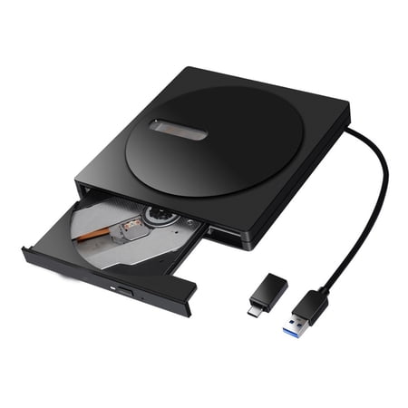 Portable External CD-RW DVD-RW Type C&USB3.0 CD DVD ROM Player Drive Writer Rewriter Burner