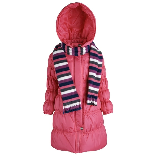 Sportoli 8482 Girls Down Alternative Hooded Warm Winter Long Puffer Bubble Coat Com Girls Down Alternative Hooded Warm, Long Winter Coat Down Alternative