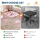 thumbnail image 5 of Yeshouse Juego de mesa plegable para niños de 3/5 piezas con sillas tapizadas, mesa cuadrada y estructura de metal, ideal para actividades y aulas de guardería, 5 of 8