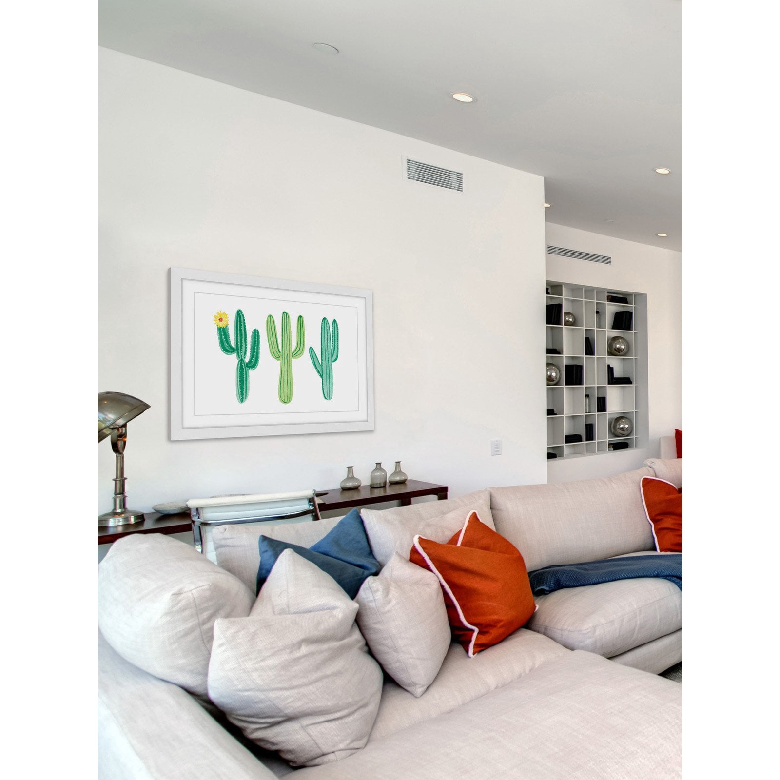 Marmont Hill "Cacti" By Molly Rosner Framed Painting Art Print, 36.0" x 1.5"