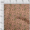 thumbnail image 1 of oneOone Silk Tabby Fabric Leaves|Floral & Paisley Block Print Sewing Fabric BTY 42 Inch Wide, 1 of 4