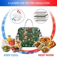 thumbnail image 4 of Green Christmas Santa and Snowman Pattern Womens Lunch Box for Work,Insulated Large Lunch Bag for Tween and Teen,Loncheras Para Mujer,Leakproof Adult Lunch Bag for Work,Beach,Travel,Picnic,Camping, 4 of 7