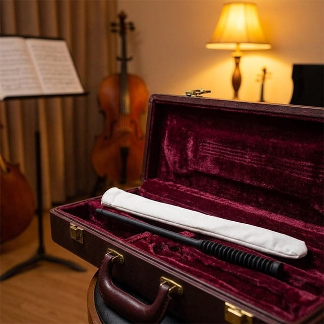 Varilla de limpieza para flauta, limpiador de flauta con cepillo integrado, portátil, profesional, para instrumentos de viento madera, accesorios para