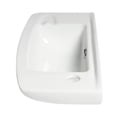 thumbnail image 2 of Pemberly Row White 20" Small Wall Mounted Ceramic Sink with Faucet Hole, 2 of 5