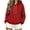 Red|Polka Dot, variant on Womens Graphic Hoodies Drawstring Loose Pullover Hooded Sweatshirts with Pocket Drop Shoulder Long Sleeve Tops (XL, Red|Polka Dot)