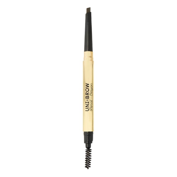 Lápiz de cejas Winky Lux Uni-Brow, de doble punta con cepillo, resistente al agua y ultrafino, tono universal para cejas de aspecto natural (marrón, rubio, gris pardo)