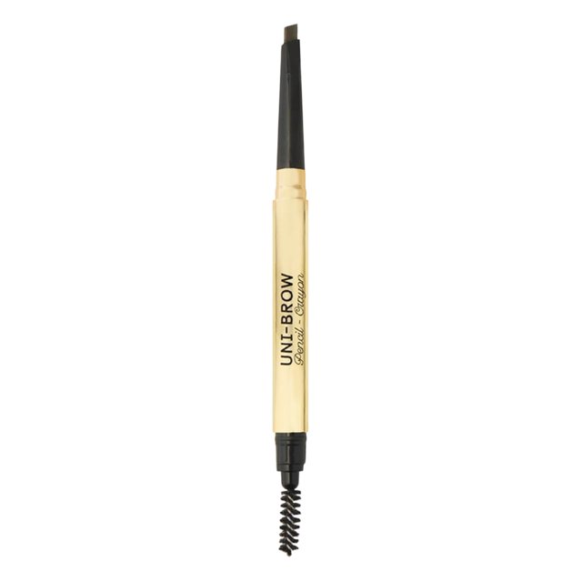Lápiz de cejas Winky Lux Uni-Brow, de doble punta con cepillo, resistente al agua y ultrafino, tono universal para cejas de aspecto natural (marrón, rubio, gris pardo)