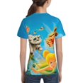 thumbnail image 4 of Kids 3D Graphic Tinker Bell T-Shirts, Novelty Shirts Crewneck Short Sleeve Tees for Youth Boys Girls, 4 of 8