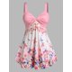 thumbnail image 1 of Tapa de tanque de estampado floral Twist Tamaño Rosegal  Camisetas sin mangas de talla grande, 1 of 5