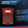 thumbnail image 3 of Neiko 03325A 1/2-Inch Drive SAE Crowfoot Wrench Set, Jumbo Size, Cr-Mo, 1-1/16 Inch - 2 Inch | 14-Piece set, 3 of 5