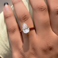 thumbnail image 4 of Cora jewellery 3CT Pear Moissanite Hidden Halo Engagement Ring For Women, 14K Rose Gold, 4 of 6