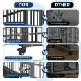 thumbnail image 6 of 48 inch Heavy Duty Dog Crate, Large Metal Dog Kennel with 2 Feeding Door & Blows, Pet Cage House with Removable Tray and Wheels for s/m/l Dogs, 6 of 8