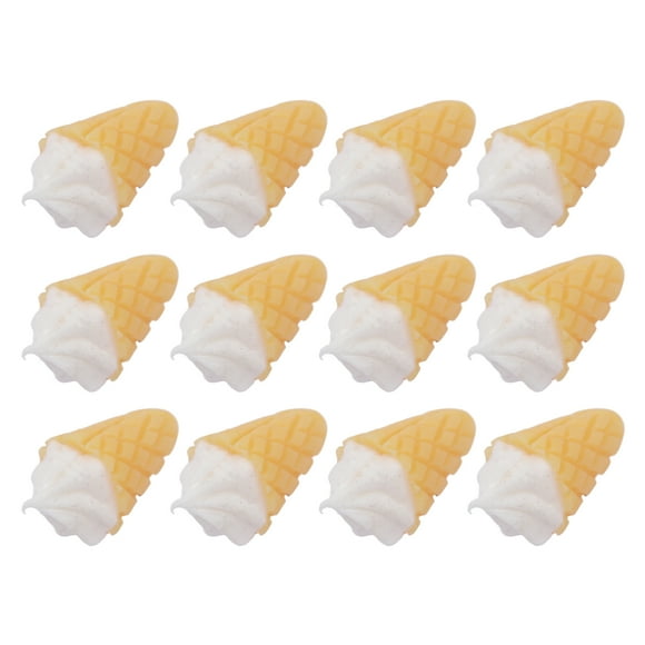 Miniature Food Toys, 30pcs Portable Miniture Dollhouse Ice Cream Cone 1:12 Simulation Resin for Home