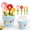 Color-A, variant on 4-Piece Ceramic Flower Measuring Set – Flower Shaped Cups & Spoons with Pot Holder, for Dry & Wet Ingredients, Baking Gift