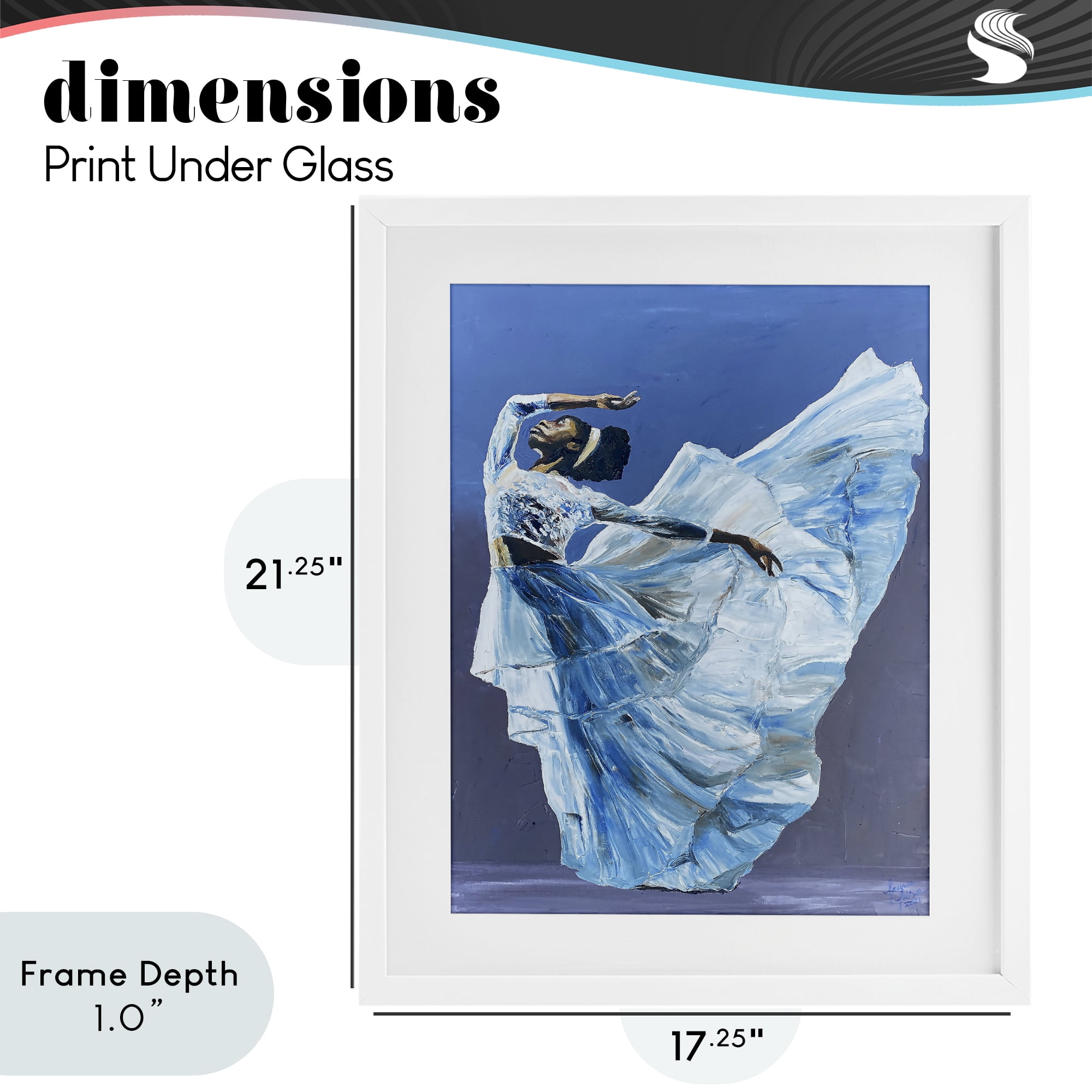Stupell Industries Young Queen Dancer White Framed Print Under Glass, design by Lauren Luna
