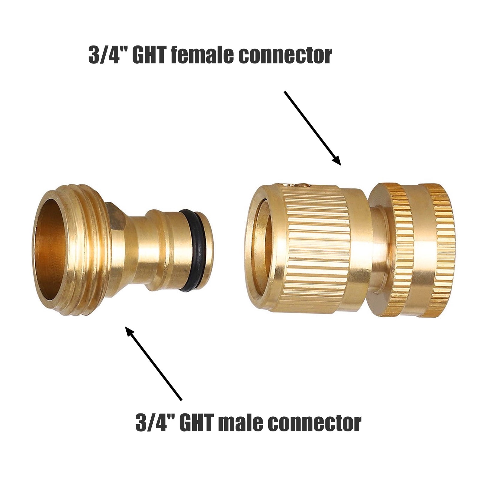 Details about   1-5PCS 3/4' Garden Hose Quick Connect Water Hose Fit Brass Female Male Connector