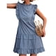 thumbnail image 5 of Vestido, vestido suelto sin mangas plisado con escote redondo, poliéster para encuentros diarios LYUMO Lustrado y Reparación de Zapatos, 5 of 5