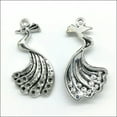 thumbnail image 4 of U8MO 2/10/20pc peacock Antique Silver Charms Pendants For Jewelry Making 27*20mm-10pcs, 4 of 5