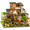 Bamboo Spring Courtyard, variant on Alnwick Castle Miniature House 3D Puzzle with LED Lights Arts and Crafts Home Decor