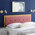 thumbnail image 2 of Modway Teagan Tufted Full Performance Velvet Headboard in Gold Dusty Rose, 2 of 7