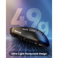 thumbnail image 3 of Mouse Gamer Redragon M725 Inalámbrico con Diseño Panal 49g 8000 DPI, 3 of 7