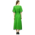 thumbnail image 5 of Bimba Women's Rayon Long Kaftan Dress With Pom Pom Designer Chic Maxi Caftan, 5 of 9