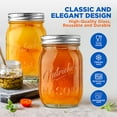 thumbnail image 3 of NutriChef, Mason Jars, Glass Container Food Storage, Meal Prep Containers With Lids, Overnight Oats Jar, Glass Jar With Lid, Spice Container, Canning Jar, Ideal for: Wedding Favors, Crafts, Pickling,8, 3 of 8