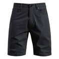 thumbnail image 5 of Havenre Men's Stretch Chino Short Slim Fit Casual Button Elastic Waist Flat Front Cargo Shorts Summer Cotton Straight Leg Work Shorts with Pocket Dark Gray#01 28, 5 of 6