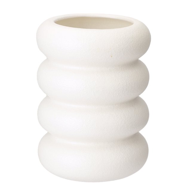 Circle Ceramic Vase Tire Shaped Planter Vase Stylish Pampas Flower