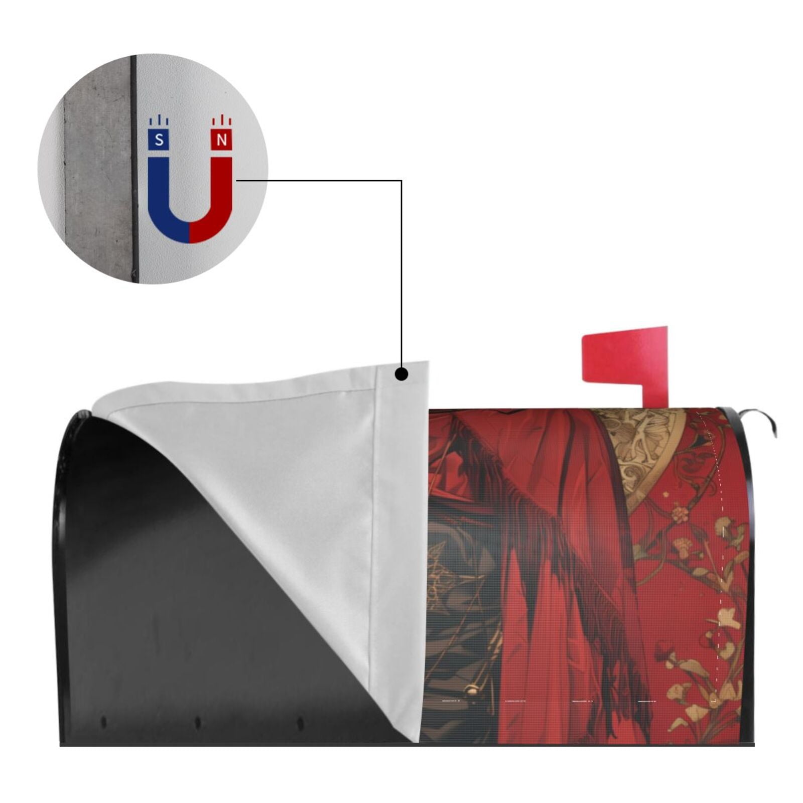 Kdxio Magnetic Mailbox Cover 21x18 in Mailbox Cover Outdoor Decoration Holiday Mailbox Covers for Home Garden Yard-21x18 in