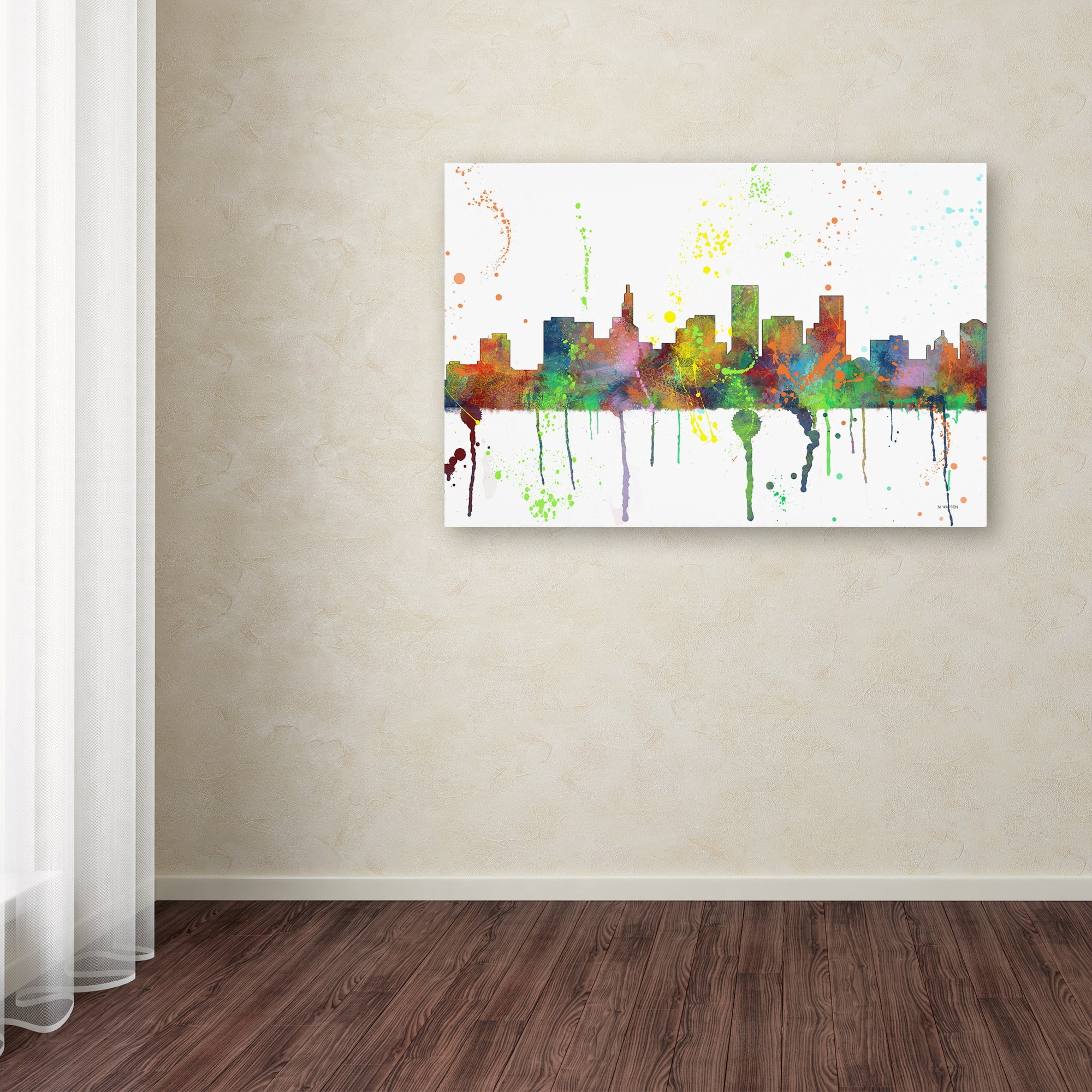 Trademark Fine Art "St Paul Minnesota Skyline Mclr-1" Canvas Art by Marlene Watson