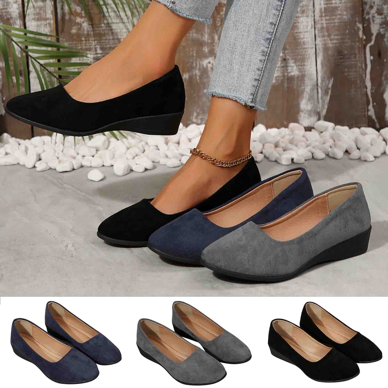TOWED22 Women's Flats Pointed Toe Ballet Shoes Comfort Dress Shoes