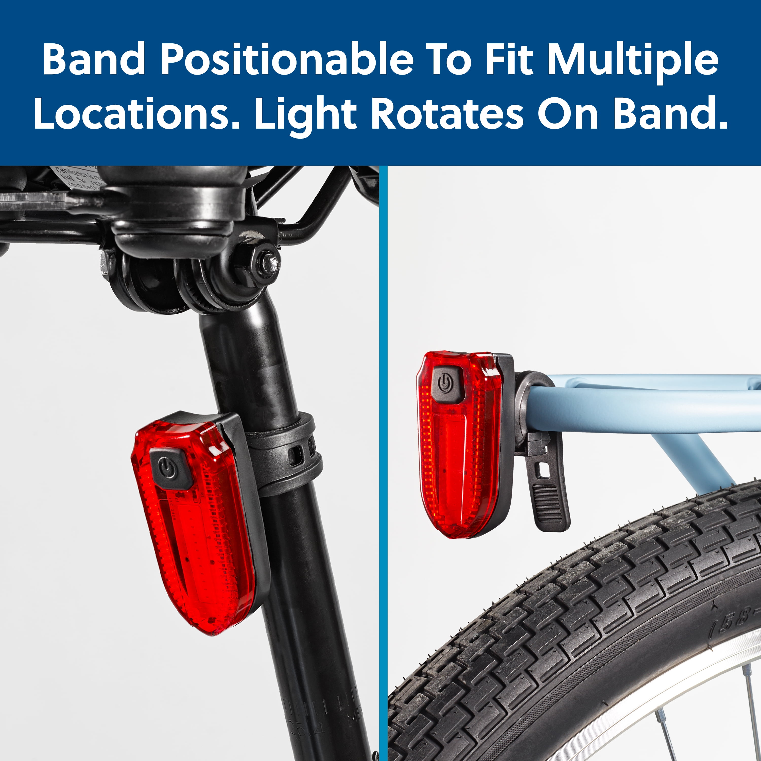 Concord Deluxe LED Bike Light Set, 200 Lumens, Front and Rear