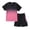 #A Pink, variant on Adarl Boys Athletic Shorts Set 2 Piece Quick Dry Short Sleeve T-Shirt and Mesh Shorts Soccer Set for Running, Basketball, Football, Tennis
