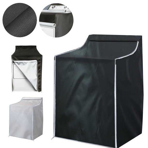 Washing Machine Cover Front Top Open Laundry Dryer Protect Cover Dustproof Waterproof Cover for Automatic Washing MachineSilverGERMANY He Qiyong unisex