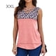 thumbnail image 1 of Camiseta sin mangas con cuello en V y estampado de leopardo para mujer, camiseta sin mangas de verano, rosa, XXL seitruly AP002393-10, 1 of 7